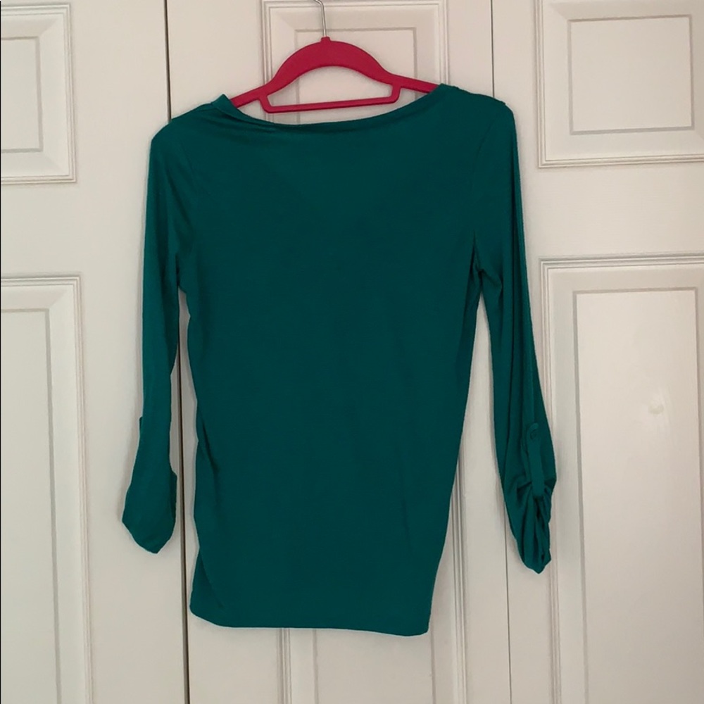 Green Roxy Top Size Small - Picture 3 of 3